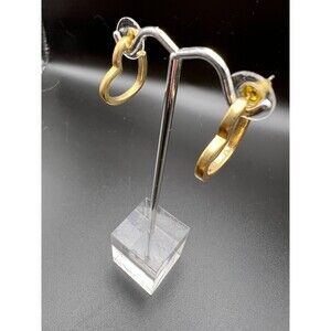 Gold Heart Huggie Hoops